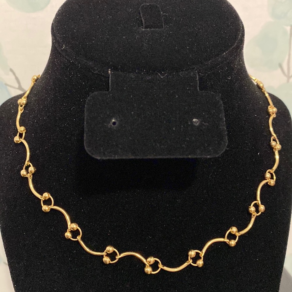 Gold Tone Articulated Necklace